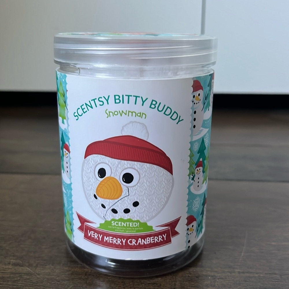 Scentsy Bitty Buddy - Snowman in Very Merry Cranberry